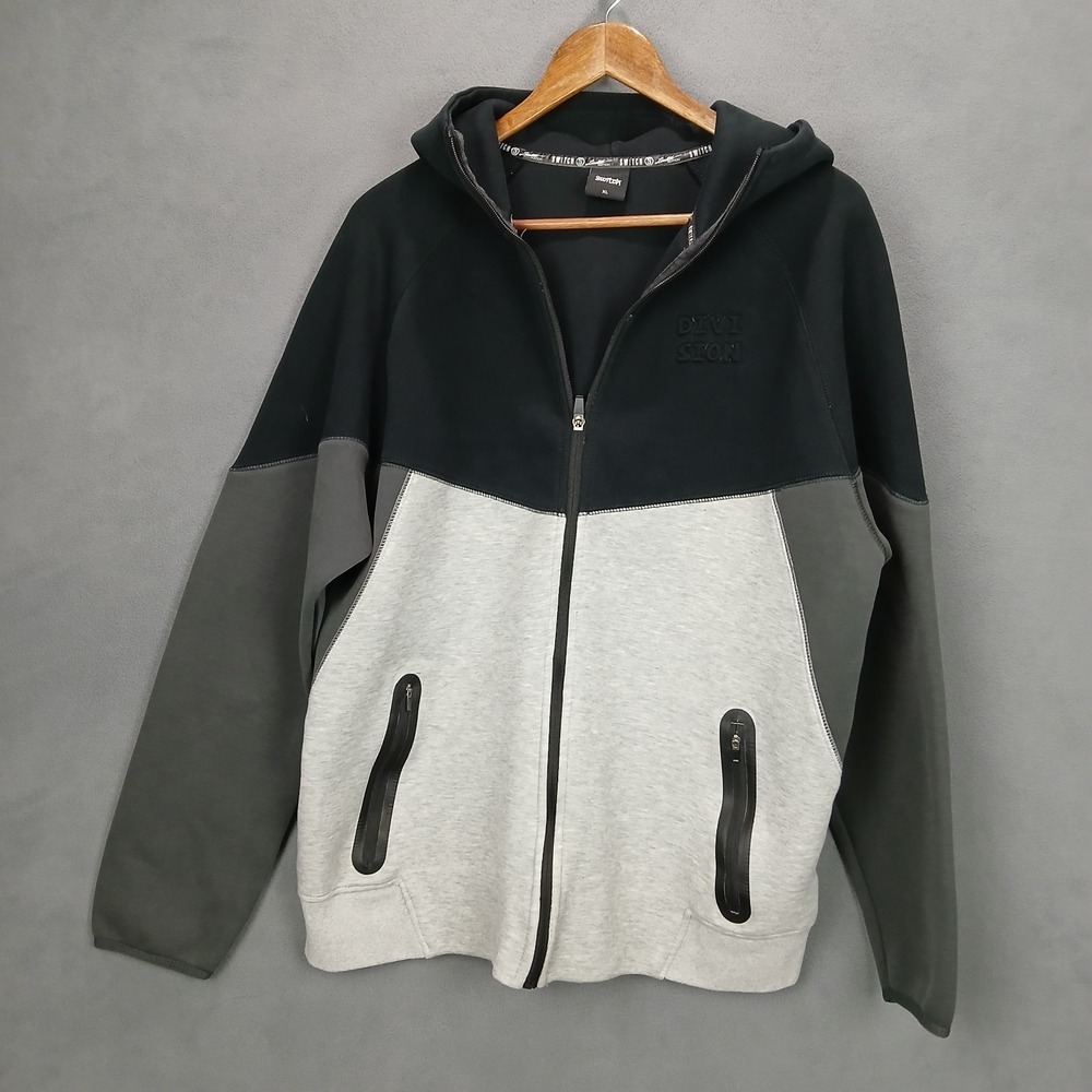 Switch Limited Edition Jacket Mens XL Black Gray Logo Colorblock Full Zip Hooded